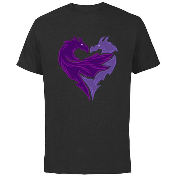 Disney Descendants 2 Mal Dragon - Short Sleeve Cotton T-Shirt for Adults- Customized-Black
