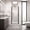Matte Black, variant on 24" W x 72" H Frameless Pivot Shower Door, with 1/4" Clear Tempered Glass, in Chrome Finish, ACE DECOR