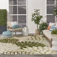 thumbnail image 4 of Nourison Aloha Indoor/Outdoor Ivory Green 7'10" x 10'6" Area Rug (8x11), 4 of 9