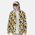 thumbnail image 2 of Balery Cute Cow Print Sunflower B Sudadera ligera de manga larga con capucha y protección solar UPF 50+ para hombre y mujer, ideal para pesca y running-Small, 2 of 7