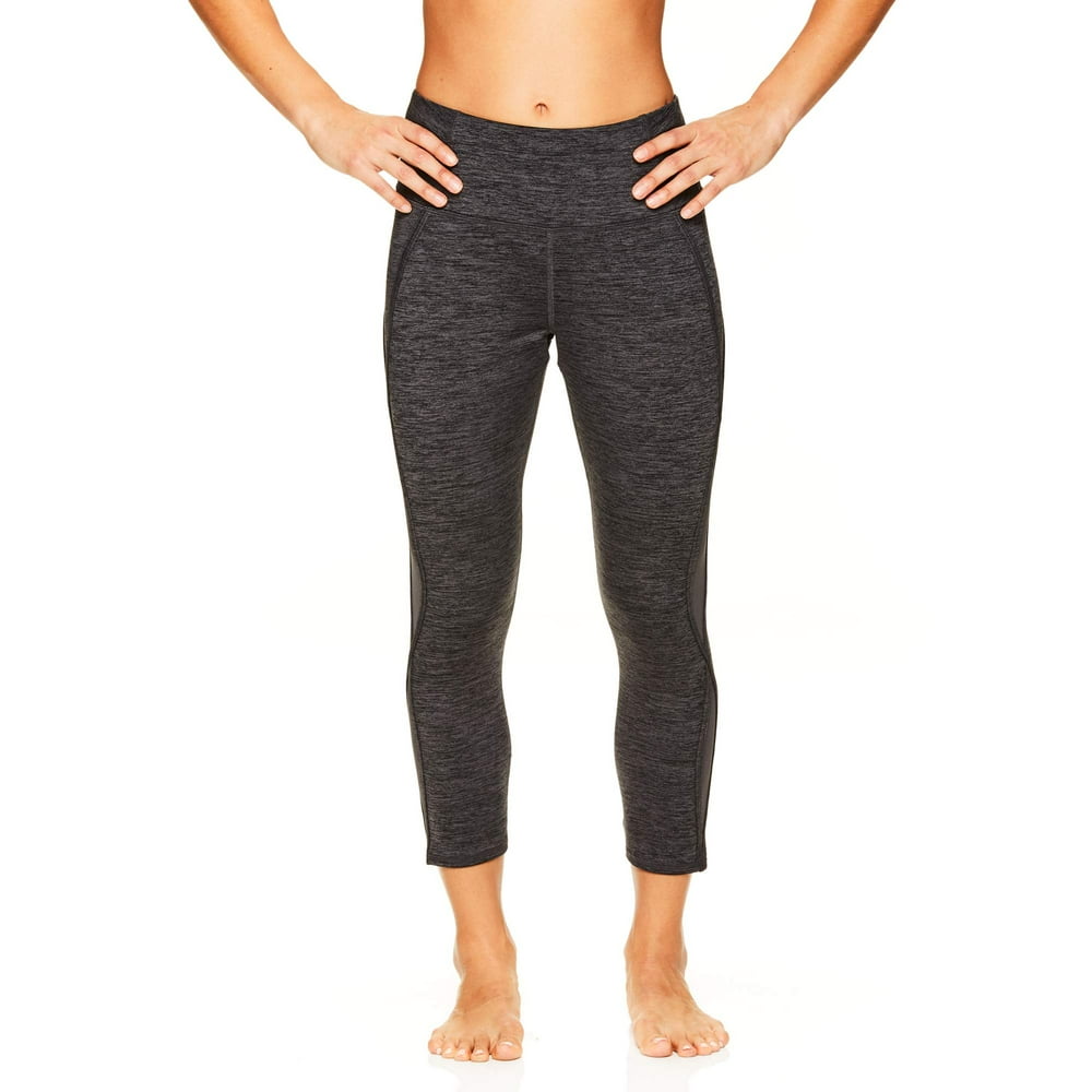 Avia Women's Active High Rise Capri Legging with Mesh Inserts