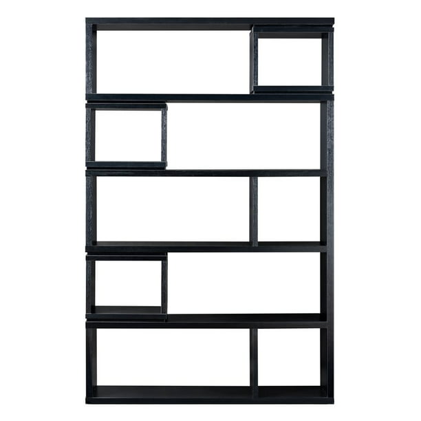America Carbon Modern 5 Shelf Bookcase, Casual Black Modern Bookcase Coaster Company