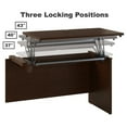 thumbnail image 3 of Series C Bow Front Sit to Stand L Shaped Desk Office Set in Mocha Cherry, 3 of 8