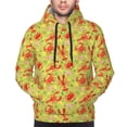 thumbnail image 4 of KLL Crab Lobster Print Mens Hoodie Long Sleeve Casual Pullover Hooded Sweatshirt Fashion Drawstring Hoodies with Pocket-3X-Large, 4 of 6
