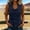 Navy, variant on Women's Tie Bow Front Vest V Neck Sleeveless Wrap Tank Tops Summer Elegant Trendy Slim Fit Work Office Outfits