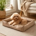 thumbnail image 5 of Linnome Cozy Oxford Cloth Pet Bed Water-Repellent Warm - All-Season Non-Stick Hair Cat Dog Bed with Grip Dots - Waterproof Fabric Pet Cushion for Indoor Small Cats Dogs, 5 of 7