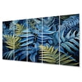 thumbnail image 2 of Designart "Blue Ferns Cobalt Charm II" Floral Metal Art Print Set, 2 of 5