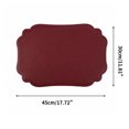 thumbnail image 2 of Unique Bargains 2 Pcs Rectangular Faux Leather Placemat Wine Red, 2 of 5