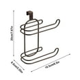 thumbnail image 2 of 2 Tier Side Hanging Toilet Paper Holder - Open Wire Rack for Over Tank or Cabinet Door, Bathroom & Kitchen Storage Organizer for Towels & Paper Rolls, 2 of 4