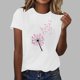 thumbnail image 3 of Mujeres Pantalones Cortos, Verano Ocio Impresión Cuello Redondo Camiseta de Manga Corta, Blusa de Moda Casual, 3 of 4