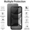 thumbnail image 3 of 3pack Qixxronics Privacy Screen Temperd Glass Film Protector for iPhone Xs Max Anti-Spy, 3 of 5