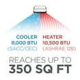 thumbnail image 5 of Commercial Cool CPT08HWB 8,000 BTU SACC/CEC (12,000 BTU ASHRAE) Portable Air Conditioner with Heat, White, 5 of 6