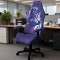 thumbnail image 5 of Whosucclay Wolf Galaxy Butterfly Print Gaming Chair Cover, Office Chair Cover with Zipper, Stretch Anti-dust Universal, Removable High Back Computer Seat Protector for Pets, 5 of 8
