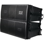 Sound Town MODE Audio Series Pair of 2 x 8 Line Array Loudspeakers, with Italian Neodymium Drivers, Plywood, Full-Range/Bi-Amp Switchable,Aluminum Side Handles, Black (FILA-208-PAIR)