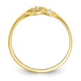 thumbnail image 5 of Auriga Fine Jewelry 10K Yellow Gold Double Heart CZ Ring Size 6for Women, 5 of 6