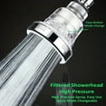 thumbnail image 4 of 1pc Water Softener Shower Head Filter For Hard Water, Chlorine & Fluoride Filter, Filtered Shower Head, High Pressure Rain Shower Head, 2 Replaceable Filters, Best Shower As Dry Skin & Hair, Bathroom, 4 of 4