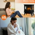 thumbnail image 6 of Giantex Electric Fireplace Stove, Freestanding Fireplace Heater w/Realistic Flame Effect & Adjustable Thermostat, Compact Stove Heater w/Overheating Safety Protection, CSA Certified, 6 of 10