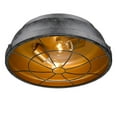 thumbnail image 2 of Golden Lighting Bartlett 2-light Flush Mount in Copper Patina, 2 of 4