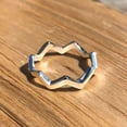thumbnail image 4 of LD DESIGNS 925 Sterling Silver Zig Zag Ring – Handmade Geometric Statement Ring for Women – Modern Minimalist Stackable Jewelry Gift, 4 of 4
