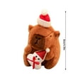 thumbnail image 2 of Capybara Charistmas Santa Hat Plush Toy, 4.72Inch Cute Soft Mini Stuffed Animals Plush, Christmas Birthday Gifts & Decorations, 2 of 5