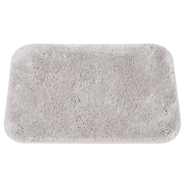 Bathroom Shaggy Bath Mat Fluffy Nonslip Door Floor Rug Light Gray 24" x 35"