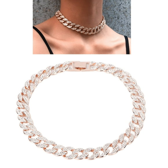 Mens Cuban Necklace, 16 Inch Men Necklaces Jewelry Mens Necklaces Chain Jewelry Hip Hop Necklace Cuban Link Chain For Women Boys Hip Hop Link Chains Necklace