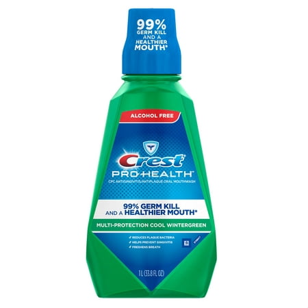 Crest Pro-Health Multi-Protection Alcohol Free Gingivitis Protection Mouthwash, Cool Wintergreen, 1 (Best Treatment For Gingivitis)