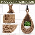 thumbnail image 4 of Cestas de pared estilo granja, soportes ecológicos de yute para productos, bien ventilados para cebollas, ajo, patatas o frutas, incluye ganchos de pared decorativos, juego de tres, 4 of 5