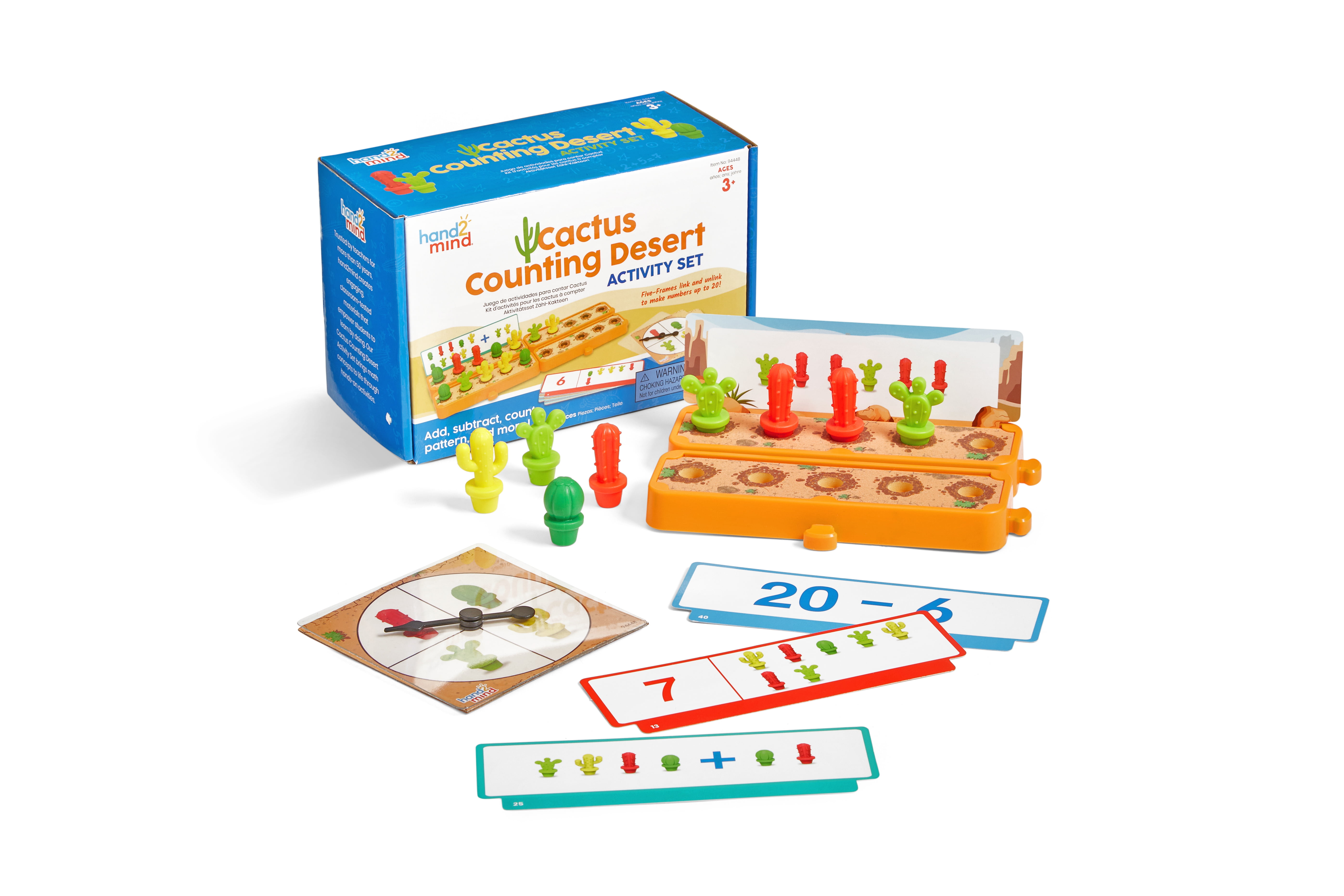 hand2mind Cactus Counting Activity Set, Counters for Kids Math, Counting and Sorting Toys