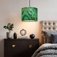 thumbnail image 5 of Linen Drum Lampshades abstract fake stone texture malachite green agate jasper 13"x13"x10" Light Shade for Table Lamps Floor Lamp Shades Lampshade Replacement Assembly Required, 5 of 8