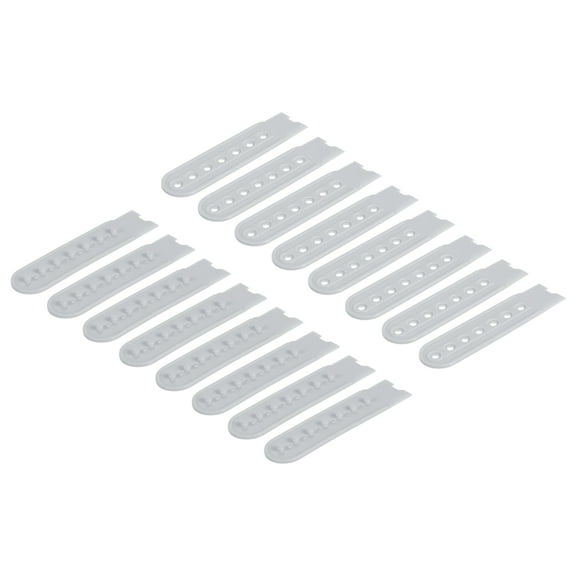 8 Pairs Snapback Strap Cover, 7 Holes Plastic Adjustable Hat Snap Buckle (Light Gray)