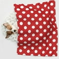 thumbnail image 6 of Naloa Red Polka Dot Dog Blanket, 3 Sizes Cat Blanket for Indoor Cats Large Medium Small Dog Gifts-Small, 6 of 8