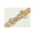 thumbnail image 3 of Antique Tone Nautical Sailor Sea Anchor Crystal Rhinestone Keychain, 3 of 4