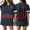 Dark Gray, variant on Usa Flag Tunics Women 1776-2026 Red White and Blue Short Sleeve V Neck Shirts Stars and Stripes 250th Anniversary Loose Tops M