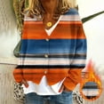 thumbnail image 2 of Kilaqueen Cardigan Sweaters for Women Striped V Neck Long Sleeve Cardigan Soft Basic Lightweight Casual Coat, 2 of 5