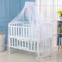 Baby Crib Mosquito Net,Baby Canopy Bed Netting,Baby Toddler Bed Crib Dome Canopy Curtain Netting See Through Mesh Bed Cover