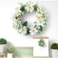 thumbnail image 5 of Floral Wreath, Door Wreath, 15.75'' Artificial White Magnolia Wreath for Front Door, Wedding Decoration Wall Decor 50% Saving, 5 of 8