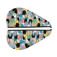 thumbnail image 5 of Yiaed Different Cats Print Hair Cap with Button,Coral Fleece Hair Towel Wrap for Women Wet Hair,Quick Dry Turban for Wet Hair Long Thick Hair, 5 of 5
