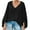Black tops for women, variant on Women's Casual Elegant Tunic Fall Plus Size Tops Lantern Sleeve Basic Tees V Neck Blouses Fashion Workout Solid Color Loose Pullover Dressy Activewear S