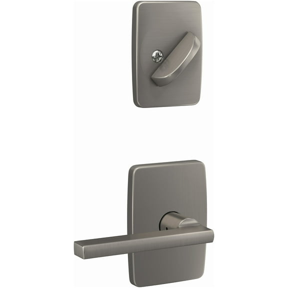 Schlage Fc59-Lat-Gee Custom Single Cylinder Keyed Entry Interior Only Pack - Nickel