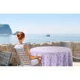 thumbnail image 2 of Vargottam Indoor/OutdoorRoundTablecloth 58 InchRoundTablecloth Waterproof PatioTableCloths- Spring/SummerTableCovers for Backyard CircularTable/BBQs/Picnic -Lavender & White, 2 of 8