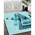 thumbnail image 2 of Ahgly Company Indoor Square Patterned Blue Ivy Blue Area Rugs, 8' Square, 2 of 6