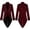Red, variant on Men's Solid Color Medieval Halloween Stand Collar Double Breasted Role Play Tailcoat Long Sleeve Jacket Black XL
