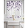 thumbnail image 2 of Purple Leaves Bathroom Window Curtain, Summer Botanical Light Filtering Coffee Kitchen Curtains, Bedroom Living Room Curtains 2 Panel 84"x63", 2 of 6