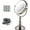 Nickel Brushed, variant on Ovente 7.5" Lighted Tabletop Vanity Makeup Mirror, 1X & 10X Magnifier, Spinning Double Sided Round LED, 3 Tone Smart Touch, Auto Shut off Timer, Battery & AC Plug Powered, Nickel Brushed MPT75BR1X10X