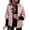 Pink, variant on Wutalume Women's Fashion Winter Solid Color Long Sleeve Zipper Loose Warm Hooded Coat, Plush Lining, Windproof Design, Perfect for Outdoor and Casual Wear,Black L