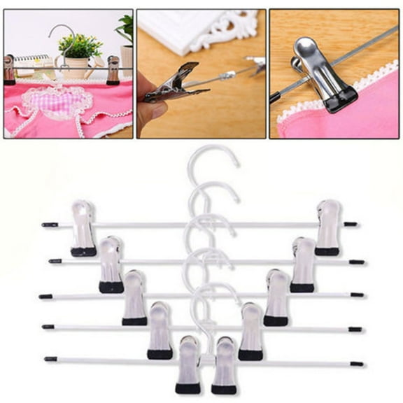 FACIWHL Clearance Rack, Clothes Coat Skirt Dress Metal 10Pcs Shirt Hangers Blouse Closet for Clips Kitchen，Dining and Bar A