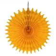 thumbnail image 2 of Floral Reef Set of 3 - 16" Party Paper Rosettes Fan Medallions (Golden Yellow), 2 of 3