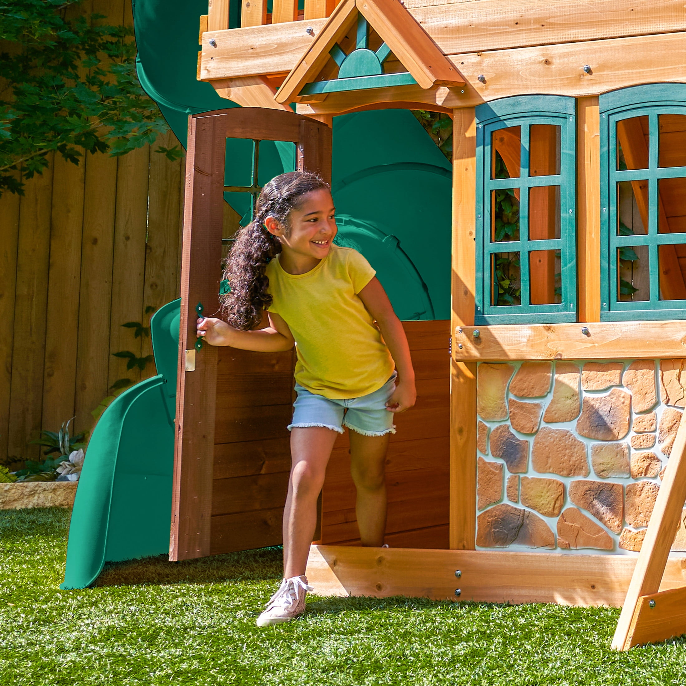 SALE☆ ゴールデンヒーラー ピラミッド 親子セット セット売り レインボー KidKraft Buffalo Crossing Wooden Outdoor Swing Set for 10 Kids