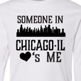 thumbnail image 4 of Inktastic Chicago Illinois Someone Loves Me Skyline Long Sleeve Youth T-Shirt, 4 of 5